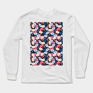 Romantic Daisy Flower in the Night Long Sleeve T-Shirt